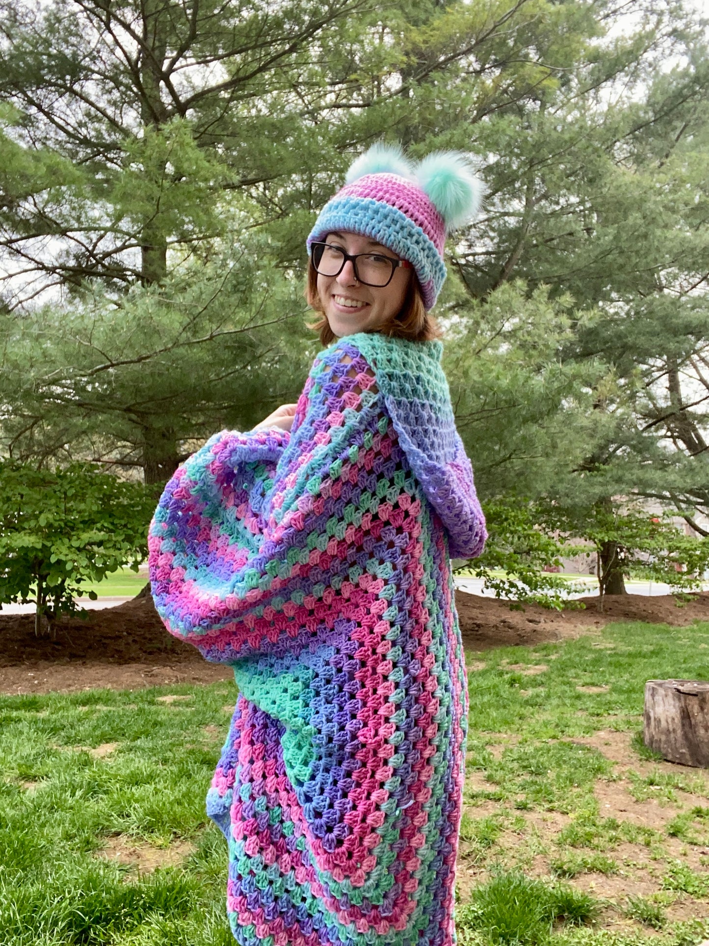 Mermaid Magic Cardigan and Beanie Set