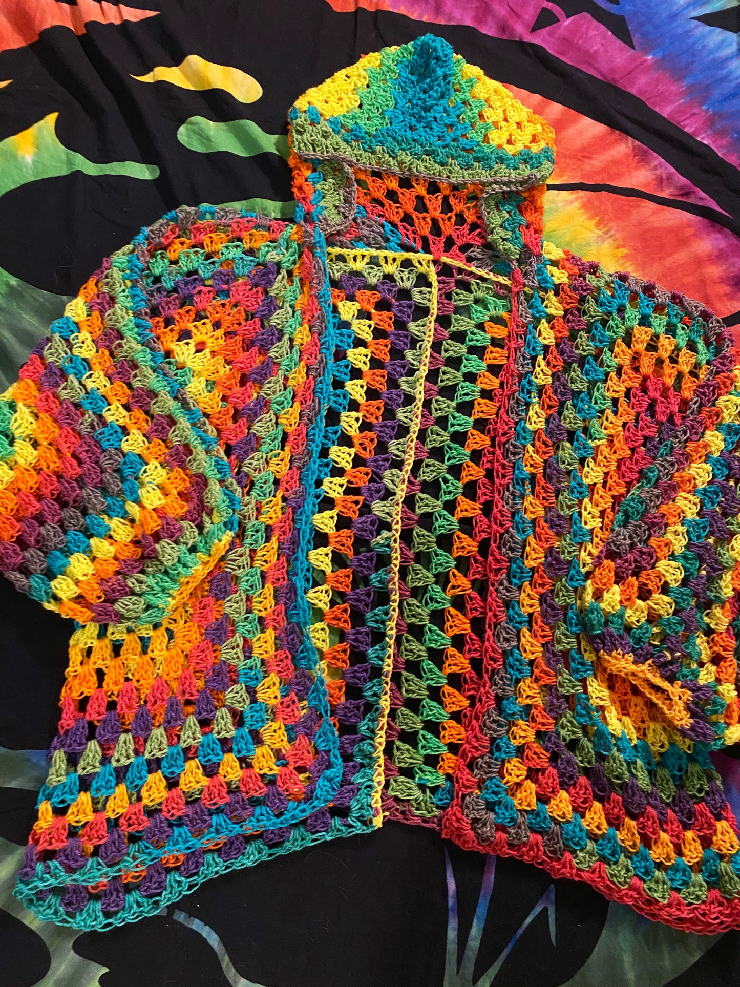 Hooded Jolly Rancher Campfire Cardigan