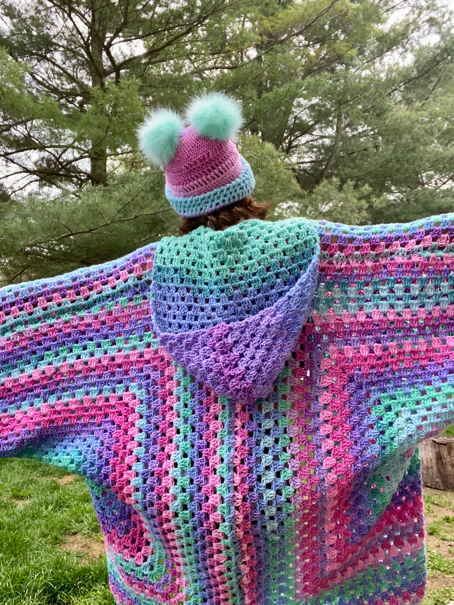 Mermaid Magic Cardigan and Beanie Set