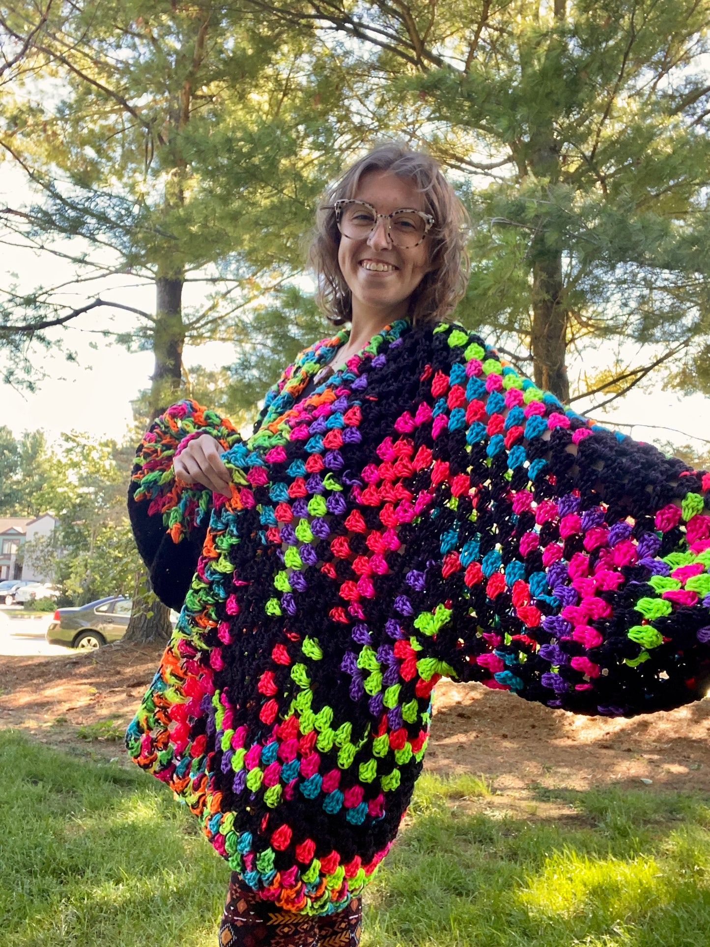 “Oversized” Fractals Cardigan