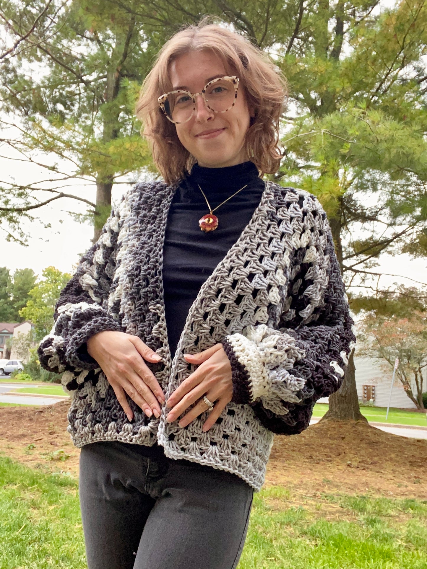 Black and White Casual Cardi