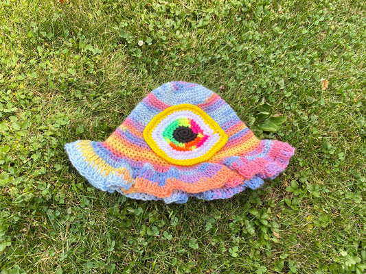 Trippy Nikki Evil Eye Bucket Hat